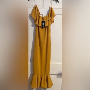 Chic Mustard Maxi Skirt